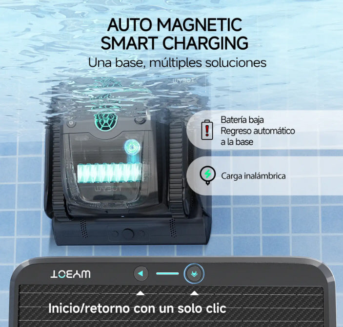 WYBOT S2 Solar Visión Robot Limpiapiscinas con Limpieza Programada Mejorada