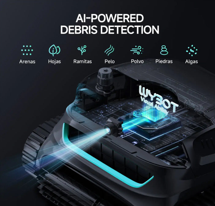 WYBOT S2 Solar Visión Robot Limpiapiscinas con Limpieza Programada Mejorada