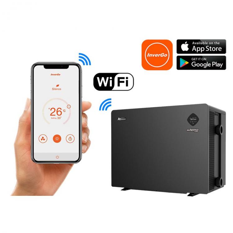 Control WiFi integrado app Invertemp Bomba de Calor Aquark